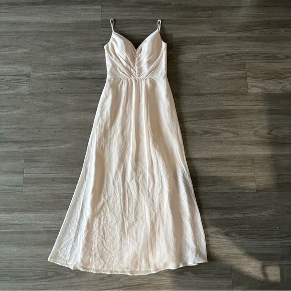 HAYLEY PAIGE OCCASIONS BLUSH Corset V-Neck BRIDESMAID PARTY FORMAL DRESS GOWN - Picture 5 of 14